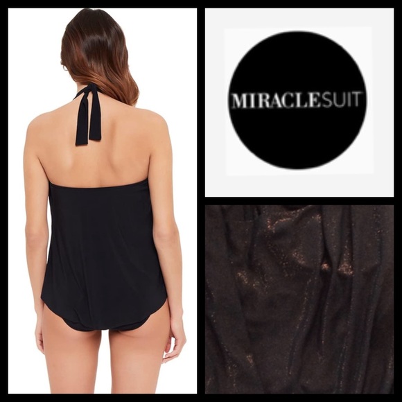 Magicsuit by Miraclesuit Draped Halter Tankini Top - Picture 3 of 10